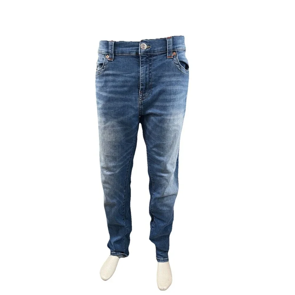 True Religion Rocco Relaxed Skinny Men's Jeans - Size 38-40 x 32 - Medium Wash